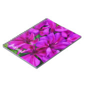 Deep Pink Floral Flowers Natuur Art Journal Notitieboek (Linkerzijde)