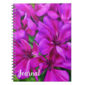 Deep Pink Floral Flowers Natuur Art Journal Notitieboek (Voorkant)