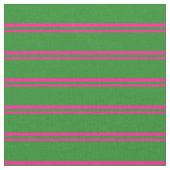 Deep Pink & Forest Green Stripes Pattern Stof (Close Up)