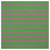 Deep Pink & Forest Green Stripes Pattern Stof (Swatch)