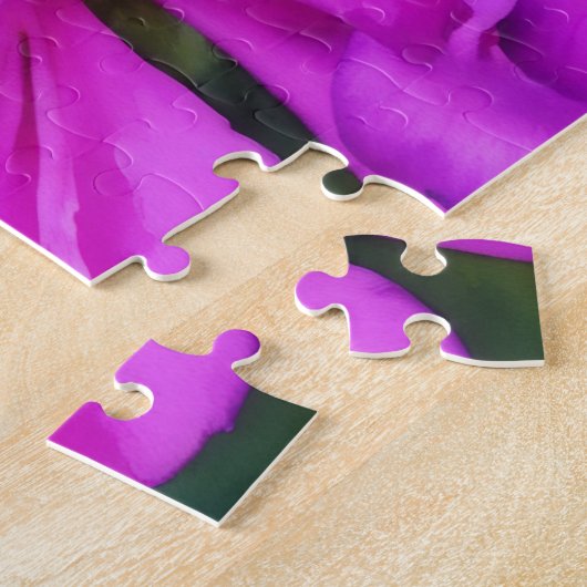 Deep Pink Garden Flowers kunstpuzzel Legpuzzel (Zijkant)