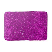 Deep Pink Glam Faux Glitter Pattern Badmat (Voorkant)
