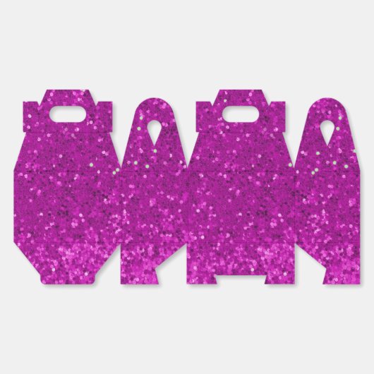 Deep Pink Glam Faux Glitter Pattern Bedankdoosjes (Ongevouwen)
