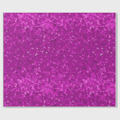 Deep Pink Glam Faux Glitter Pattern Cadeaupapier (Vlak)