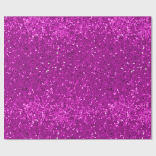 Deep Pink Glam Faux Glitter Pattern Cadeaupapier (Vlak)