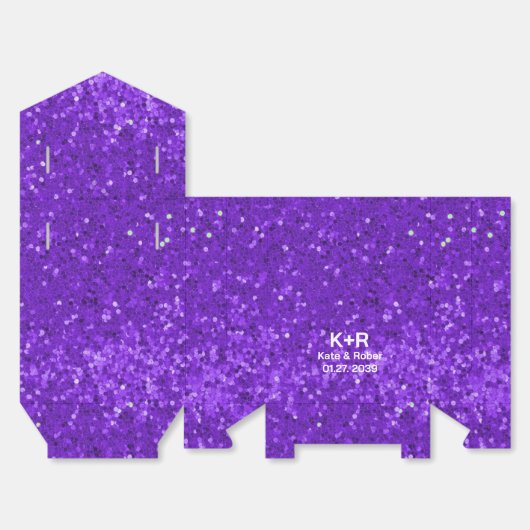 Deep Pink Glam Faux Glitter Pattern Favor Boxes Bedankdoosjes (Ongevouwen)