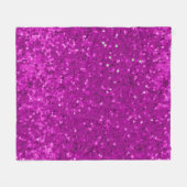 Deep Pink Glam Faux Glitter Pattern Fleece Deken (Voorkant (Horizontaal))
