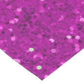 Deep Pink Glam Faux Glitter Pattern Korte Tafelloper (Hoek)