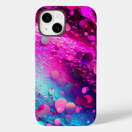 Deep Pink Holografische Glitter iPhone Stoer Hoesj Case-Mate iPhone 14 Hoesje