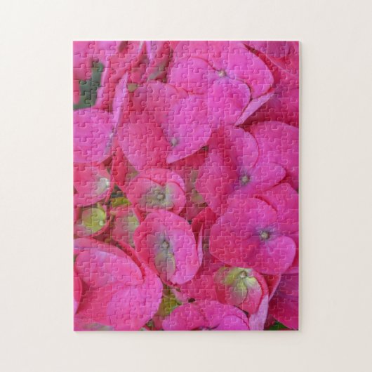 Deep Pink Hydrangea Bloemblaadje Tuin Puzzel Legpuzzel (Verticaal)