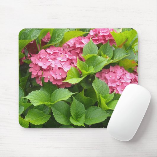 Deep Pink Hydrangeas Muismat (Met muis)