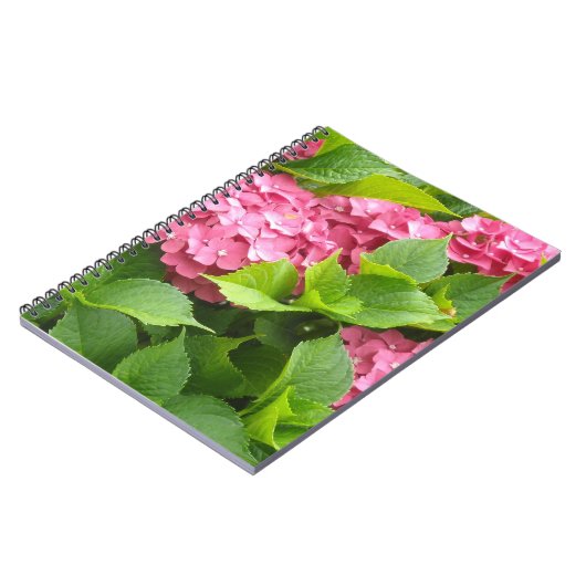 Deep Pink Hydrangeas Notitieboek (Linkerzijde)