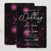 Deep Pink Orbs - Creëer uw eigen bruiloft Kaart (Voorkant / Achterkant)
