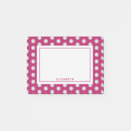 Deep Pink Pot Name Sjabloon Post-it® Notes