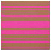Deep Pink & Sienna Colored Lined Pattern Stof (Swatch)