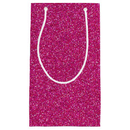 Deep Pink Sparkle Glitter Gift Bag Klein Cadeauzakje