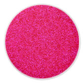 Deep Pink Sparkly Bits Keramische Knop (Voorkant)