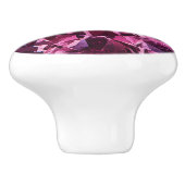 Deep Pink Spinel Crystal Pattern Keramische Knop (Zijkant)