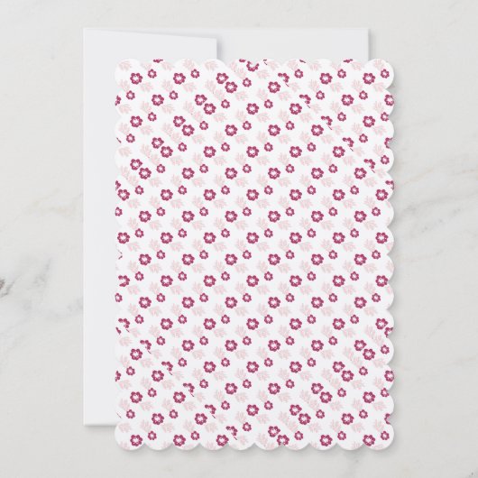 Deep Pink Spring Floral Moederdag Brunch Kaart (Achterkant)