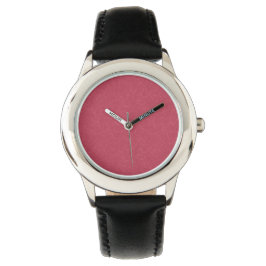 Deep pink  textured swirling  pattern horloge