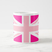 Deep Pink Union Jack Grote Koffiekop (Voorkant)