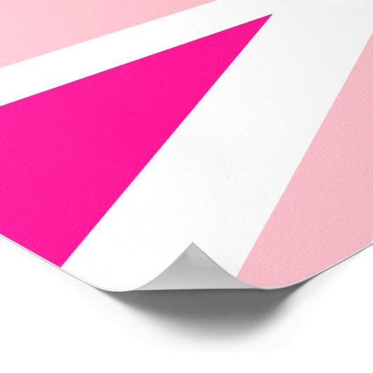 Deep Pink Union Jack Poster (Hoek)