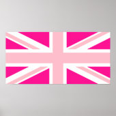 Deep Pink Union Jack Poster (Voorkant)