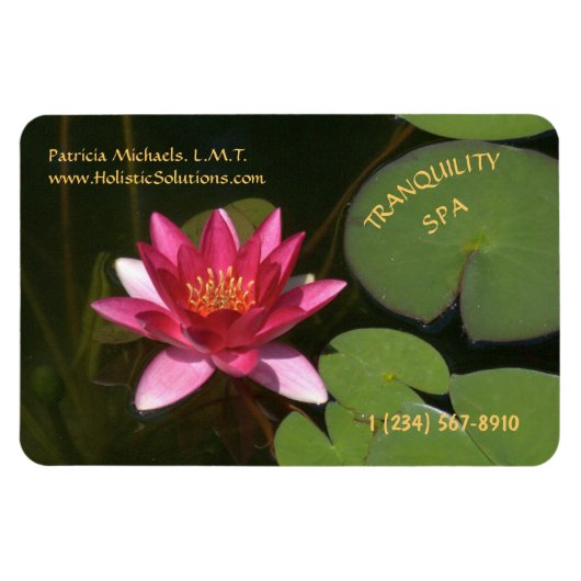 DEEP-PINK WATER LILY MAGNEET (Horizontaal)