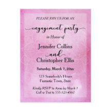 Deep Pink Waterverf Mandala Verlovingsfeest