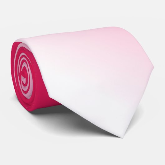 Deep Pink White Ombre Stropdas (Opgerold)