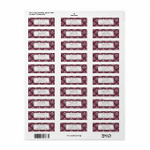 Deep Plum kroonluchters retour adres label (Full Sheet)