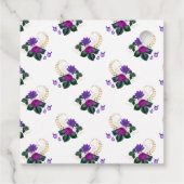 Deep Plum Paarse en gouden bruiloft Bedankjes Labels (Achterkant)