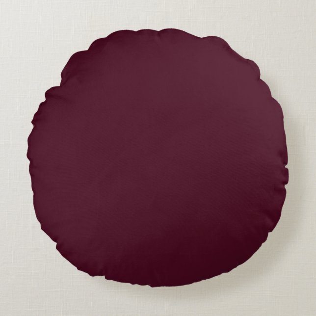Deep Plum Round Sierkussen (16 inch) Rond Kussen (Voorkant)