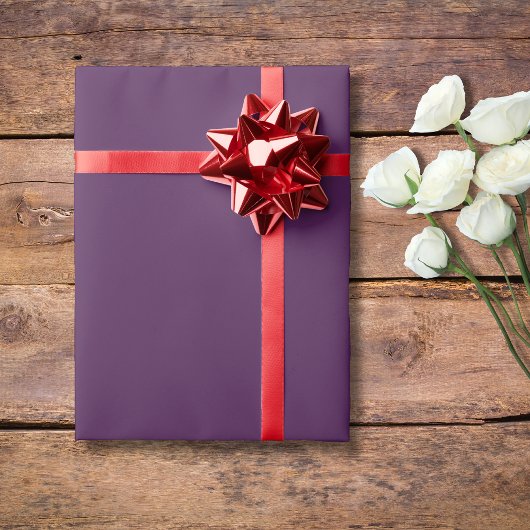 Deep Plum Solid Color | Klassiek | Elegant Cadeaupapier