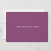 Deep Plum & White Kalligrafie Bewaar de Datum Save The Date (Achterkant)