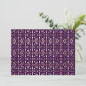Deep Purple en Gedempte Aardse Abstract Geometrisc Kaart (Staand voorkant)