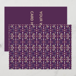 Deep Purple en Gedempte Aardse Abstract Geometrisc Kaart