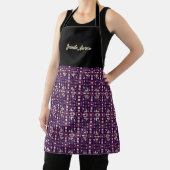 Deep Purple en Gedempte Aardse Abstract Geometrisc Schort (Insitu)