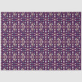 Deep Purple en Gedempte Aardse Abstract Geometrisc Tissuepapier (Voorkant)
