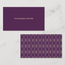 Deep Purple en Gedempte Aardse Abstract Geometrisc Visitekaartje