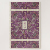 Deep Purple Floral Intricate Jigsaw Puzzle Legpuzzel (Verticaal)