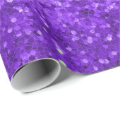 Deep Purple Glam Faux Glitter Pattern Cadeaupapier (Rol Hoek)