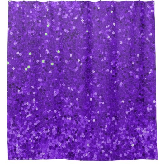 Deep Purple Glam Faux Glitter Pattern Douchegordijn (Voorkant)