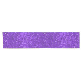 Deep Purple Glam Faux Glitter Pattern Korte Tafelloper (Horizontaal)