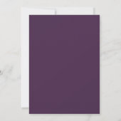 Deep Purple Goudblad Bruiloft Kaart (Achterkant)