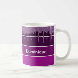 Deep Purple - Roze Ombre Glitter Koffiemok 