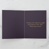 Deep Purple Strokes-nieuwjaarskaart Kaart (Binnen)