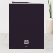 Deep Purple Strokes-nieuwjaarskaart Kaart (Achterkant)