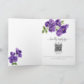 Deep Purple Violets Trouw Uitnodiging (Binnen)