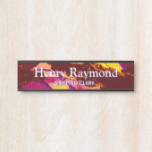 Deep Red Acrylic Flow Art Desk Deurbordje (Voorkant)